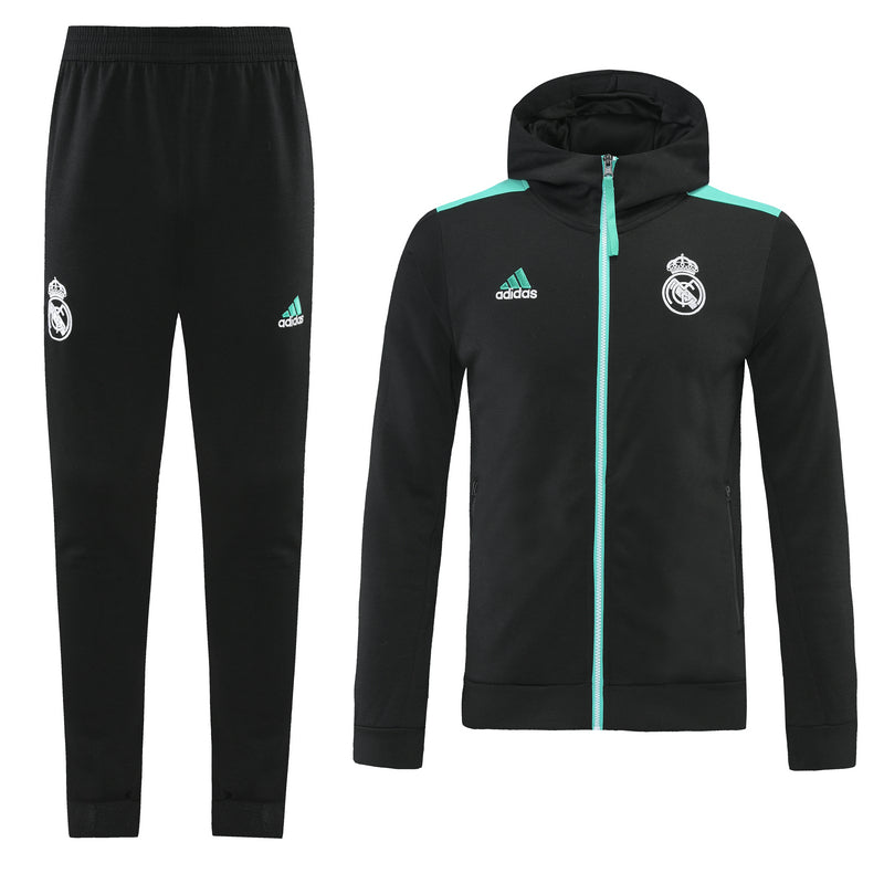 Real Madrid 21/22 Full-Zip TrackSuit - Black