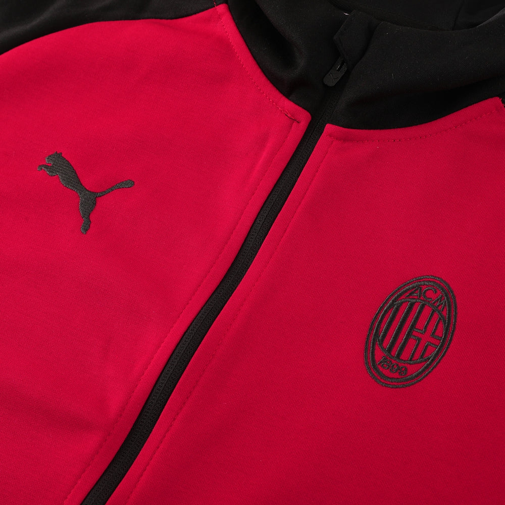 AC Milan 24/25 Full-Zip TrackSuit - Red and Black