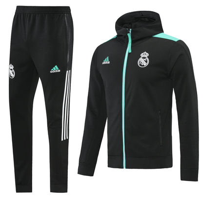 Real Madrid 21/22 Full-Zip TrackSuit - Black