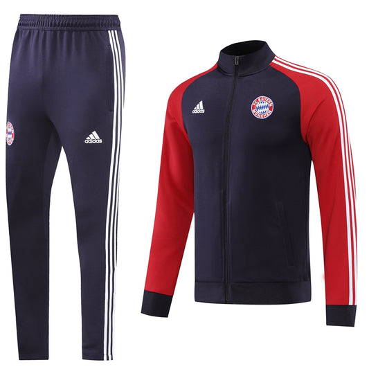 Bayern Munich 22/23 Full-Zip TrackSuit - Navy Blue and Red