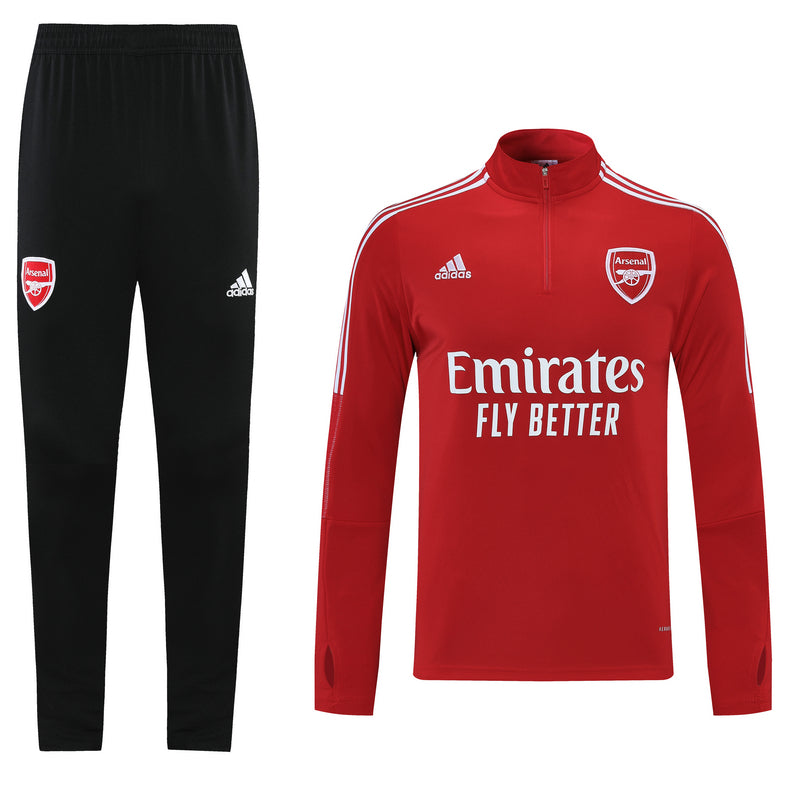 Arsenal 21/22 Half-Zip Tracksuit - Red