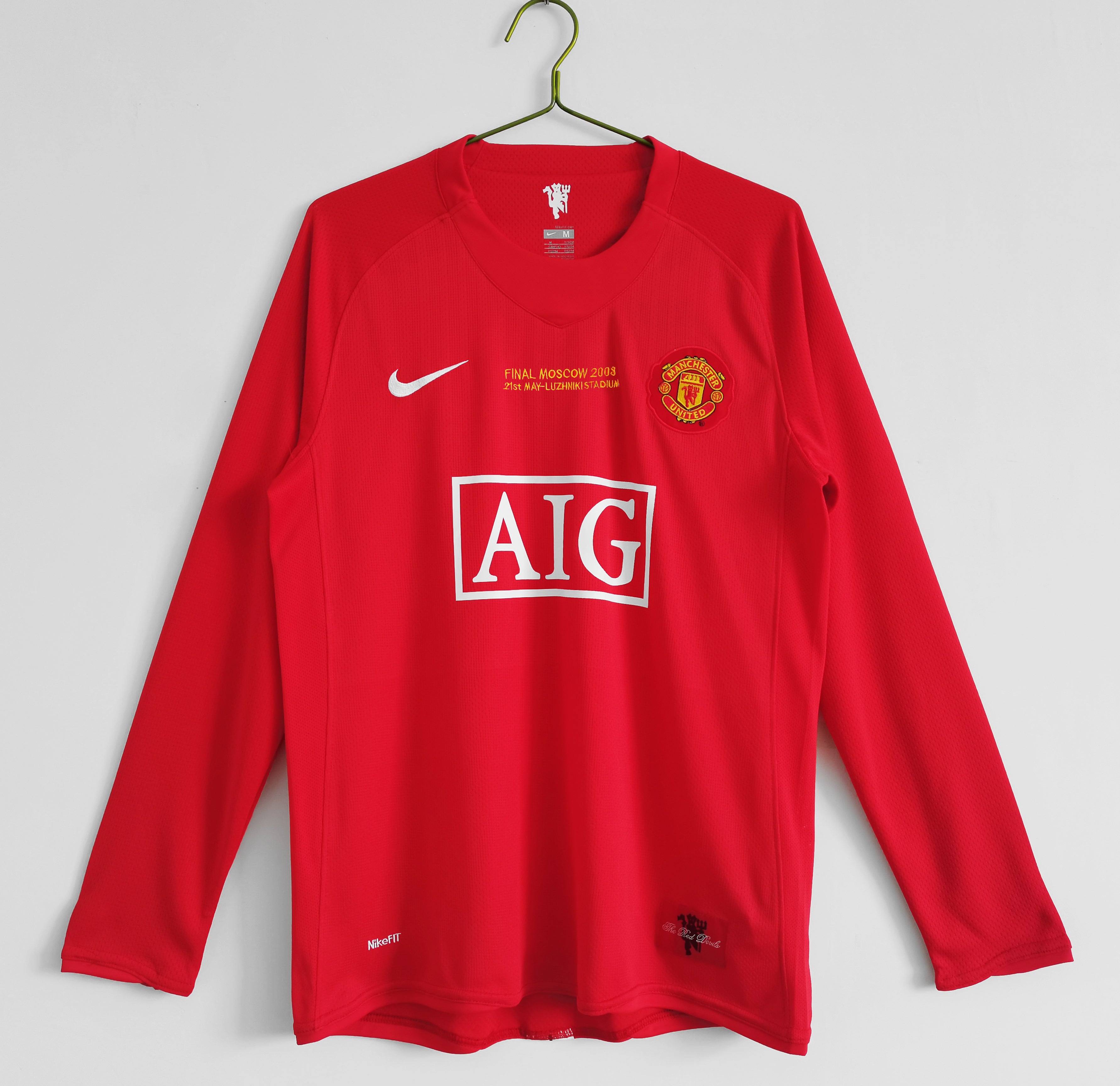 Manchester United 07 08 Long Sleeves Home Jersey Champion Gearz