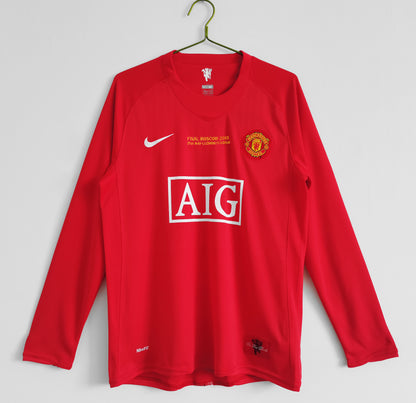 Manchester United 07/08 Long Sleeves Home Jersey