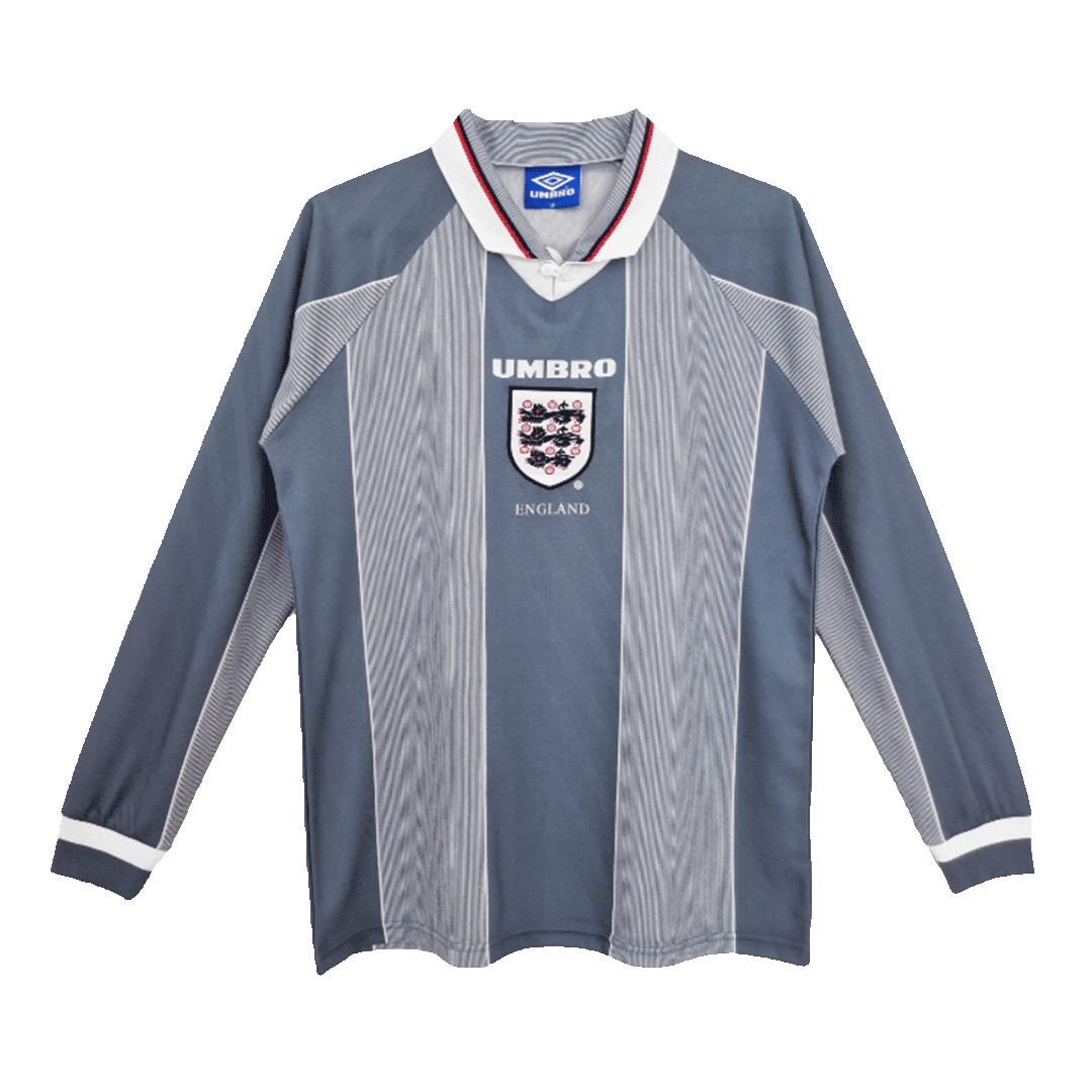 England 1996 Long Sleeves Away  Jersey