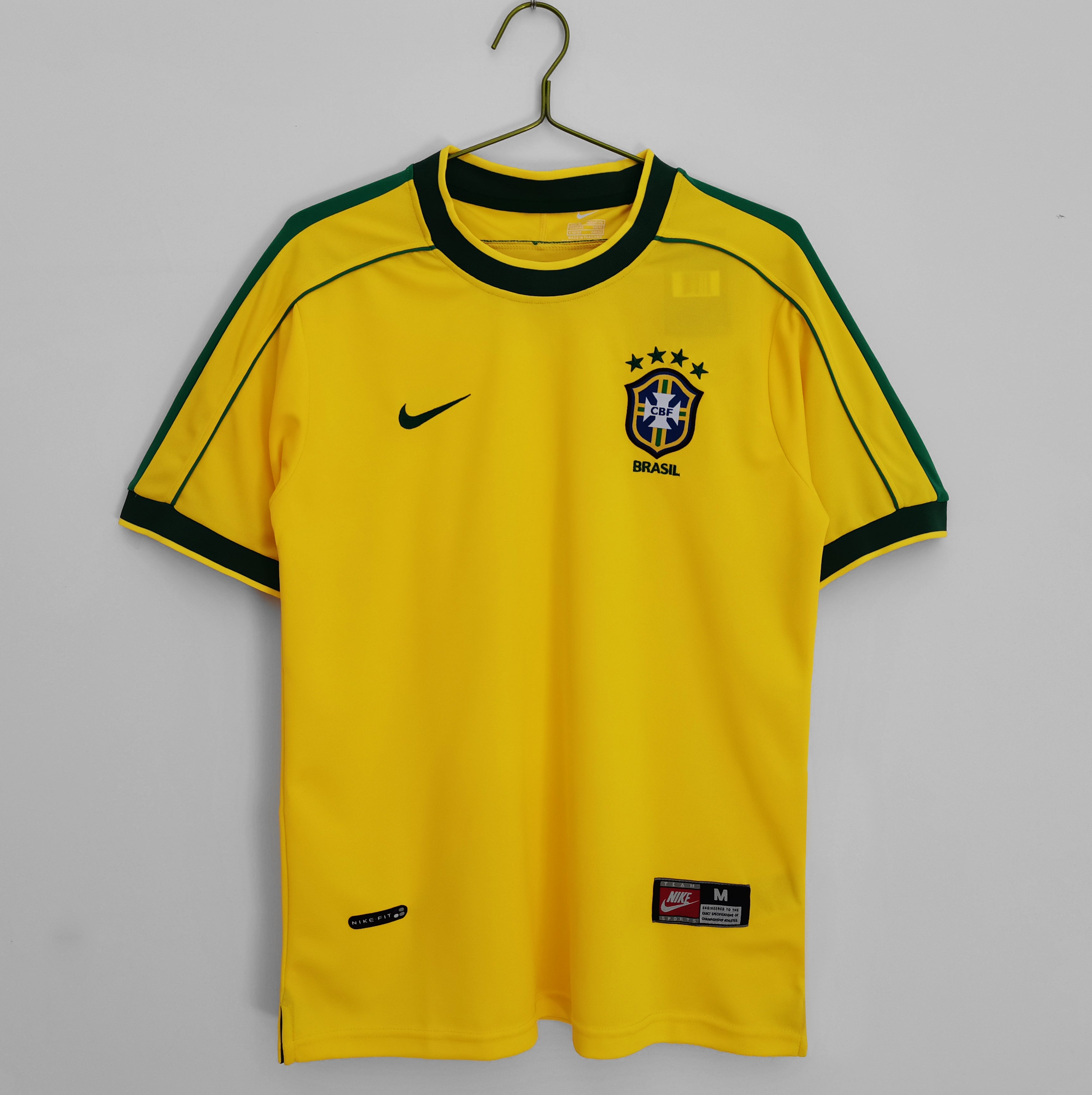 Brazil 1998/00 Home Soccer Jersey Medium Nike Camiseta Futbol online Football Vintage