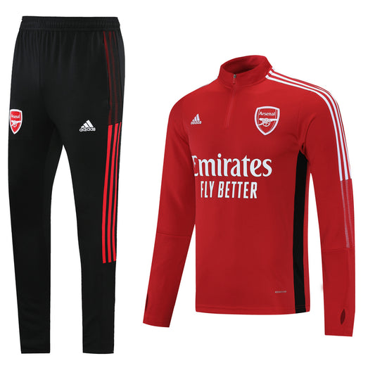 Arsenal 21/22 Half-Zip Tracksuit - Red