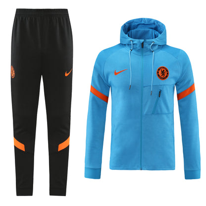 Chelsea 21/22 Full-Zip Hooded Tracksuit - Blue