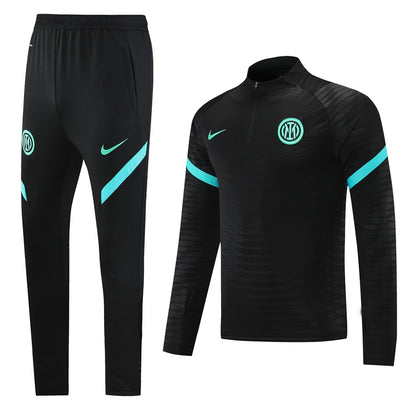 Inter Milan 21/22 Half-Zip Tracksuit - Black