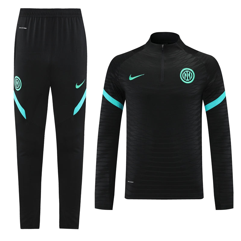 Inter Milan 21/22 Half-Zip Tracksuit - Black