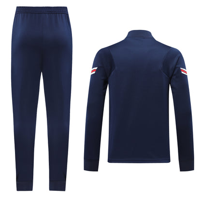 Paris Saint German 20/21 Full-Zip Tracksuit - Navy Blue