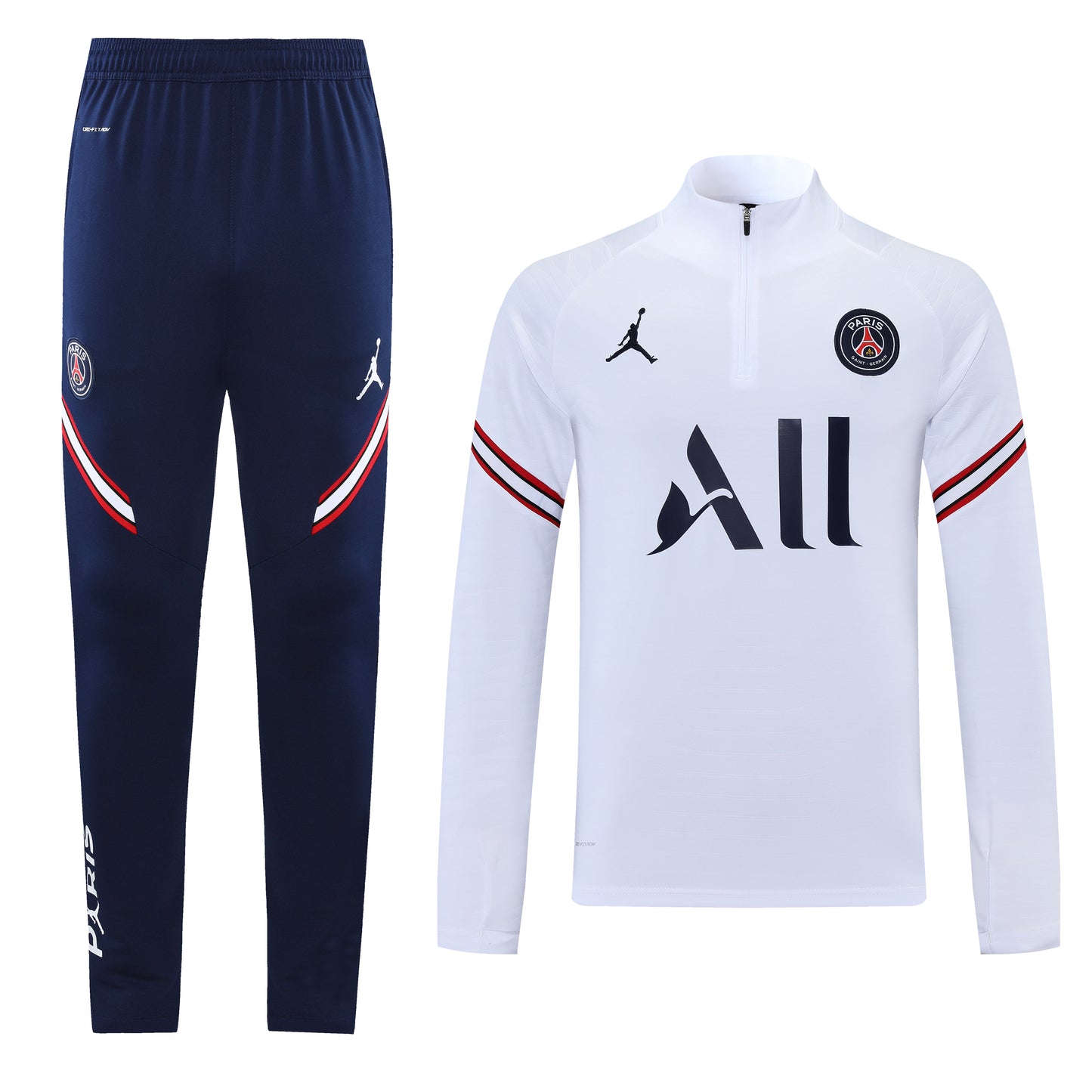 Paris Saint German 21/22 Half-Zip Tracksuit - White