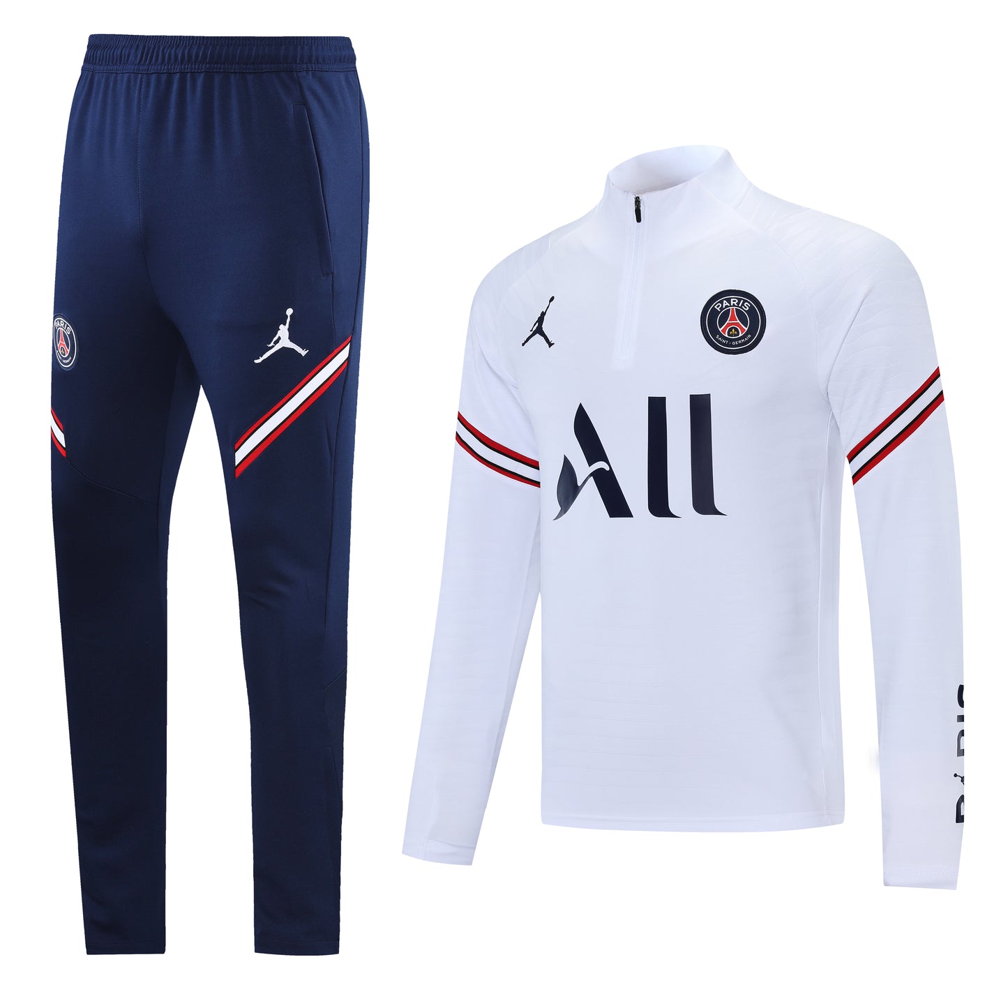 Paris Saint German 21/22 Half-Zip Tracksuit - White