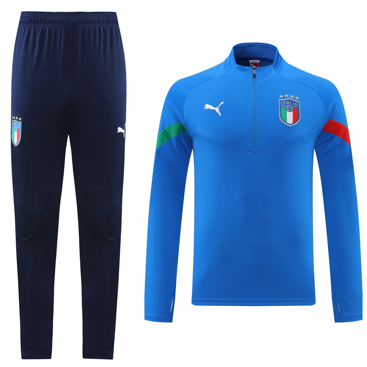 Italy 22/23 Half-Zip Tracksuit -  Blue