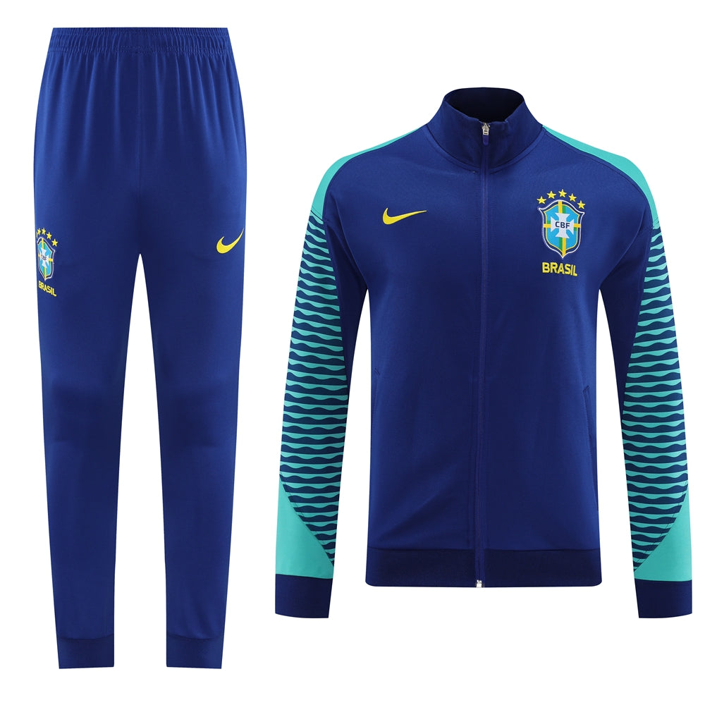 Brazil 23/24 Full-Zip TrackSuit - Blue