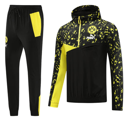 BVB 23/24 Hooded Full-Zip TrackSuit - Black / Yellow