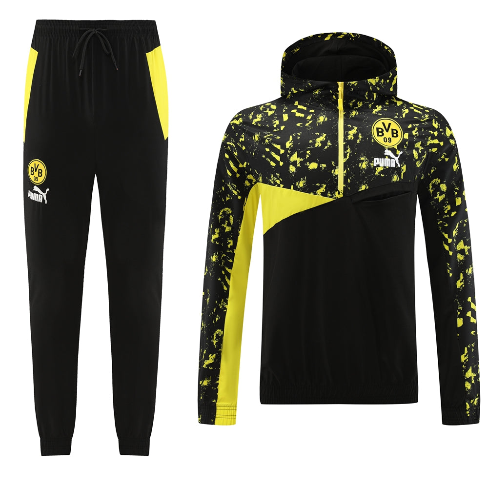 Black yellow tracksuit best sale