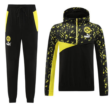 BVB 23/24 Hooded Full-Zip TrackSuit - Black / Yellow