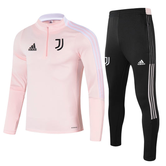 Juventus 21/22 Half-Zip Youth TrackSuit - Pink