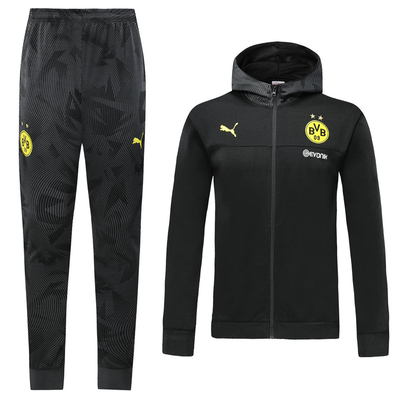 Borussia Dortmund 21/22 Full-Zip Tracksuit - Black