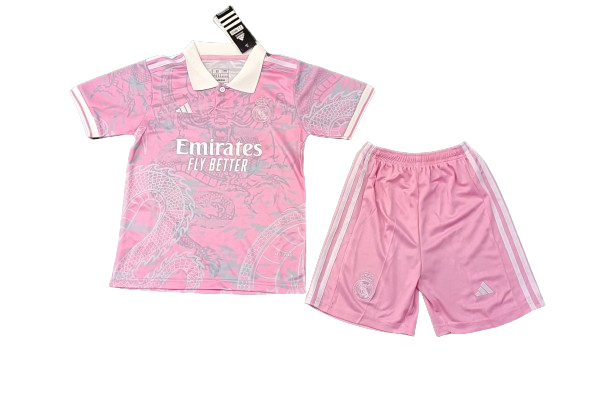 Real Madrid 23/24 Youth Pink Dragon Full Kit
