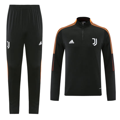 Juventus 21/22 Half-Zip Tracksuit - Black