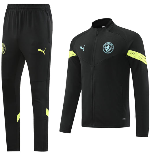 Manchester City 22/23 Full-Zip Tracksuit - Black