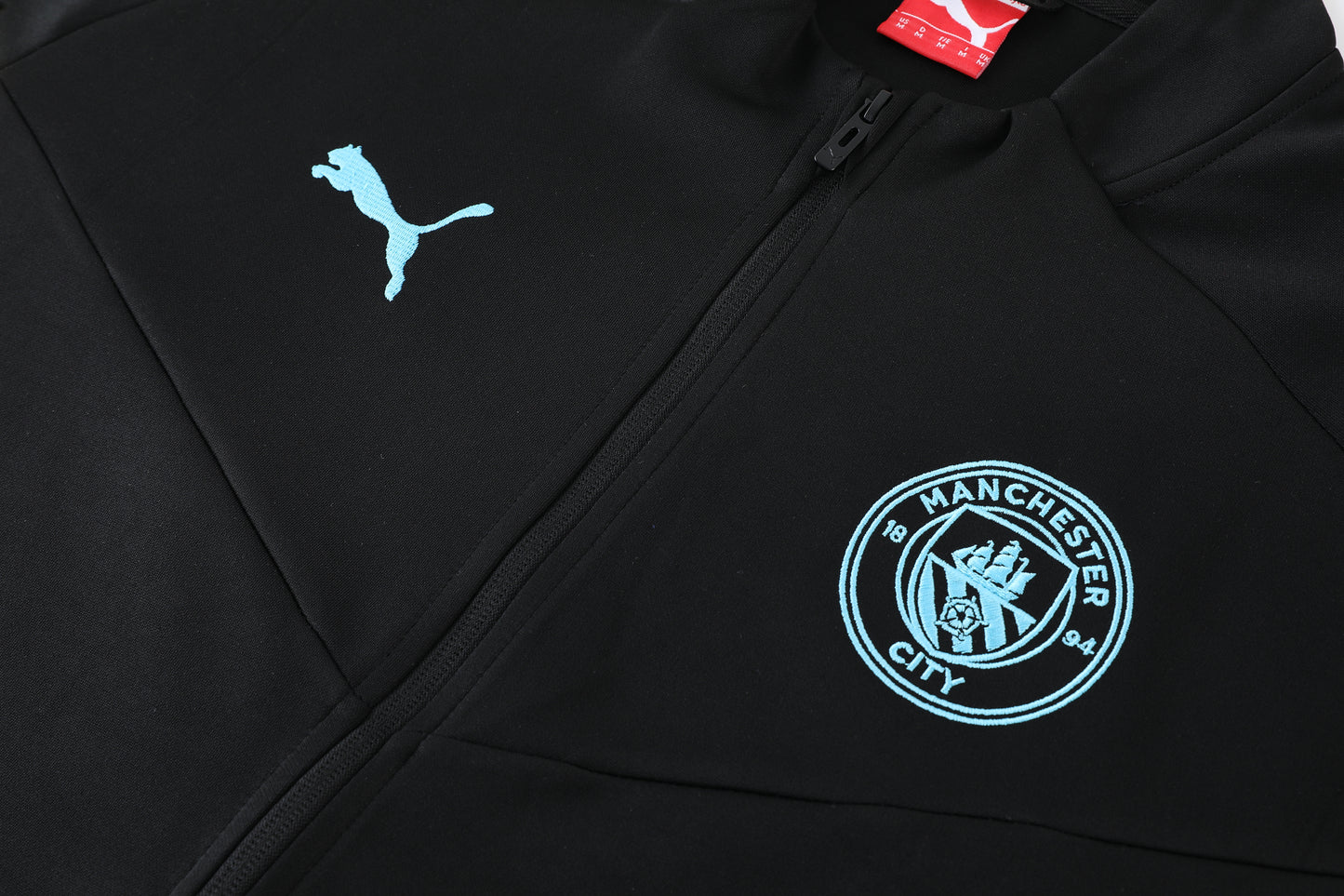 Manchester City 22/23 Full-Zip Tracksuit - Black