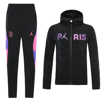 Paris Saint German 21/22 Full-Zip Hooded Tracksuit - Black