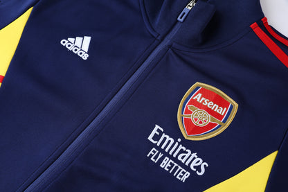 Arsenal 22/23 Full-Zip Tracksuit - Navy Blue / Yellow