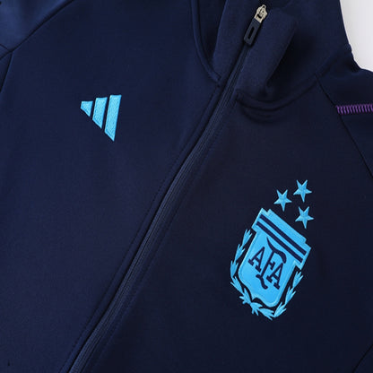 Spain 22/23 Full-Zip TrackSuit - Navy Blue / Blue Stripes