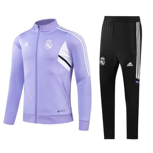 Real Madrid 22/23 Full-Zip Youth Tracksuit - Grey